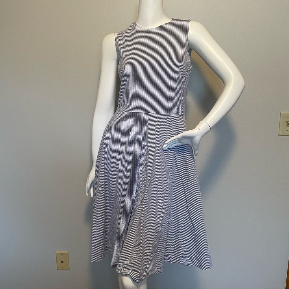 Polo by Ralph Lauren Navy and White Midi Dress